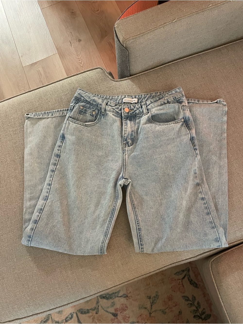 Venderbys Light Wash Wide Leg Jeans - Light Blue Medium